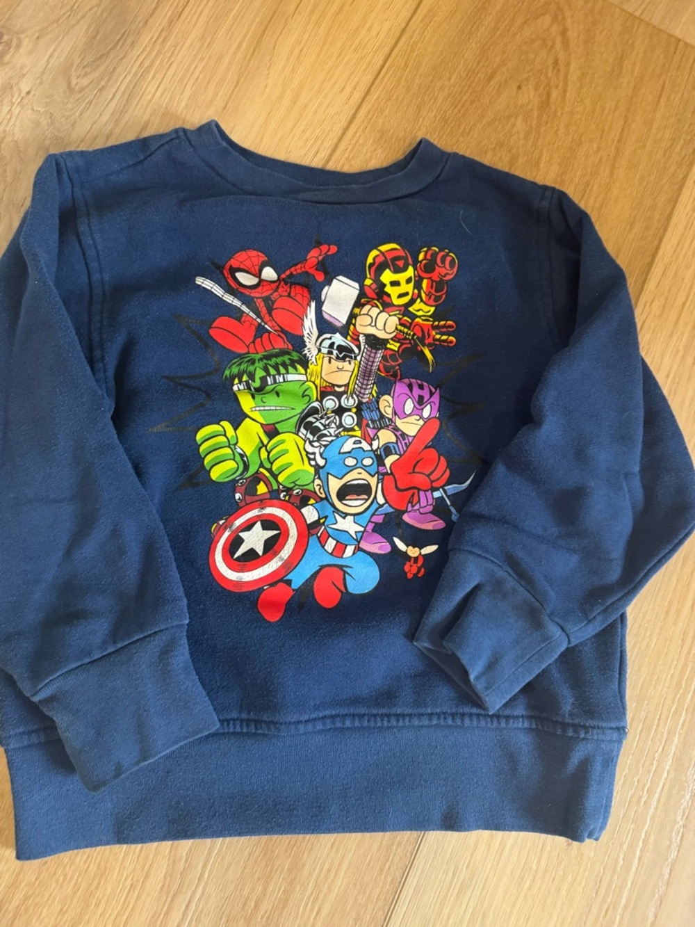 Marvel Navy Kids Superhero Crewneck Sweatshirt